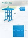 Bright Blue 37.2'' Outdoor Bar Table