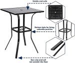 Omelaza Outdoor Bistro High Top Bar Table