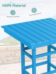 Bright Blue 37.2'' Outdoor Bar Table