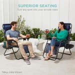 Adjustable Zero Gravity Lounge Chairs with Pillows - Black