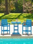 Bright Blue 37.2'' Outdoor Bar Table