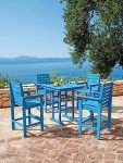 Bright Blue 37.2'' Outdoor Bar Table