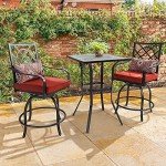 Omelaza Outdoor Bistro High Top Bar Table