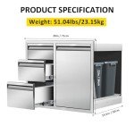 Outdoor Stainless Steel Kitchen Combo Cabinet 28