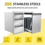 Outdoor Stainless Steel Kitchen Combo Cabinet 28