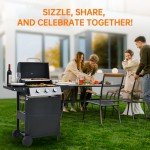YIORTWO 3-Burner Stainless Steel Gas Grill