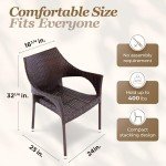 Set of 4 Stackable Outdoor Dining Chairs