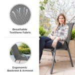 Set of 6 Stackable Outdoor Dining Chairs