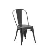 Set of 4 Stackable Metal Patio Dining Chairs