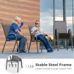 Set of 6 Stackable Outdoor Dining Chairs