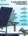 Navy Blue Adjustable Aluminum Chaise Lounge Chair
