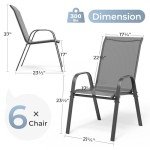 Set of 6 Stackable Outdoor Dining Chairs