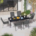 Set of 6 Stackable Outdoor Dining Chairs