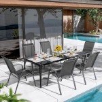 Set of 6 Stackable Outdoor Dining Chairs