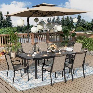 7-Piece Patio Dining Set with Extendable Table