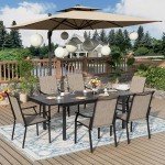 7-Piece Patio Dining Set with Extendable Table