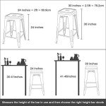 Stackable 30" Metal Bar Stools Set of 4