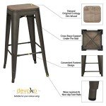 Stackable 30" Metal Bar Stools Set of 4