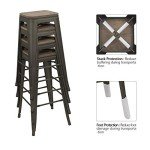 Stackable 30" Metal Bar Stools Set of 4