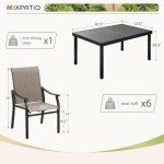 7-Piece Patio Dining Set with Extendable Table