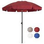 Maroon 6.5 ft Market Patio Umbrella with Tilt
