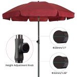 Maroon 6.5 ft Market Patio Umbrella with Tilt