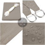 Khaki 12x16 Waterproof UV Block Sun Shade Sail