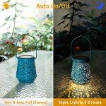 4 Pack Waterproof Solar Lanterns for Outdoor Decor