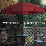 Maroon 6.5 ft Market Patio Umbrella with Tilt