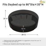 Durable 600D Outdoor Daybed Cover - Black