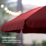 Maroon 6.5 ft Market Patio Umbrella with Tilt
