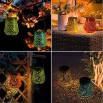 4 Pack Waterproof Solar Lanterns for Outdoor Decor