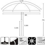 Maroon 6.5 ft Market Patio Umbrella with Tilt