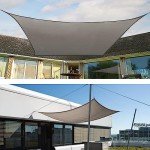 Khaki 12x16 Waterproof UV Block Sun Shade Sail