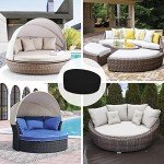 Durable 600D Outdoor Daybed Cover - Black