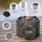 Ston Black Marble Indoor/Outdoor Fire Table