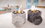 Ston Black Marble Indoor/Outdoor Fire Table