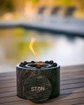 Ston Black Marble Indoor/Outdoor Fire Table