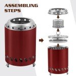 Tabletop Fire Pit with Stand - Outdoor Mini Stove