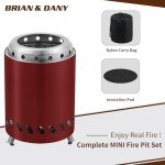 Tabletop Fire Pit with Stand - Outdoor Mini Stove