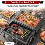 Portable Charcoal Grill with Smoker for Camping