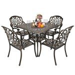 VINGLI 5-Piece Outdoor Patio Dining Set