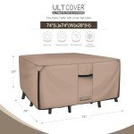 Heavy Duty Square Patio Table Cover - 74 Inch