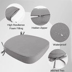 Set of 2 Waterproof Outdoor Chair Cushions