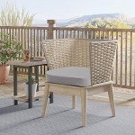 Set of 2 Waterproof Outdoor Chair Cushions