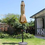 Sunnyglade 9' Lighted Solar Patio Umbrella - Tan