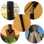 Sunnyglade 9' Lighted Solar Patio Umbrella - Tan