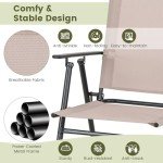 Giantex Set of 2 Outdoor Folding Bar Chairs