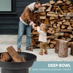 DENKOE Heavy Duty Cast Iron Fire Pit Table