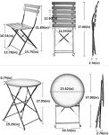Yellow 3-Piece Folding Bistro Set for Outdoors
